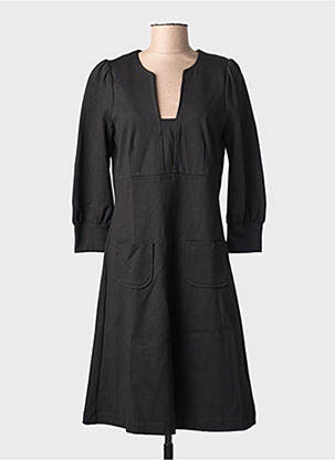 Rochie midi mâneci lungi mâneci lungi negru SUMMUM femme
