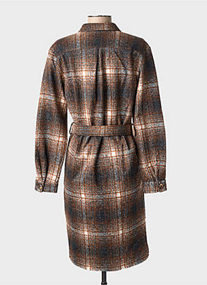 Rochie midi mâneci lungi mâneci lungi maro LA PETITE FRANCAISE femeie