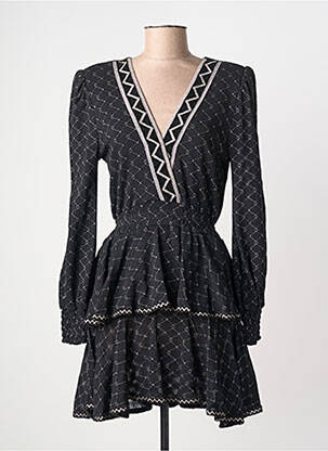 Rochie midi croială fluidă mâneci lungi negru PHO FIRENZE femeie
