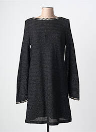 Rochie midi croială fluidă mâneci lungi negru PHO FIRENZE femme
