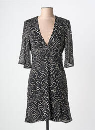 Rochie midi croială fluidă mâneci lungi negru JANE WOOD femeie
