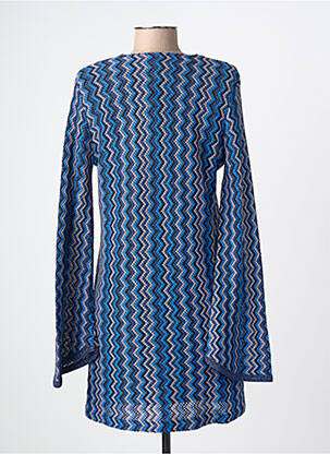 Rochie midi croială fluidă mâneci lungi albastru PHO FIRENZE femeie