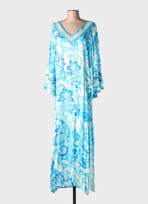 Rochie lungă mâneci lungi mâneci lungi albastru PHO FIRENZE femme