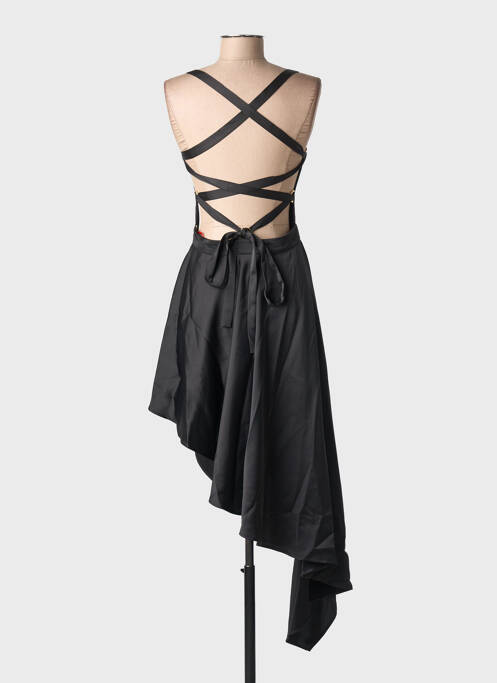 Rochie midi croială fluidă fără mâneci negru MAISON MONZERIAN femme