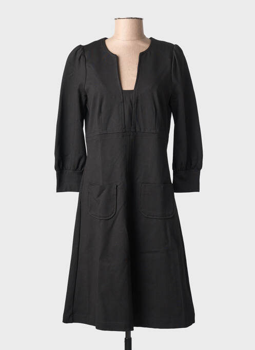 Rochie midi mâneci lungi mâneci lungi negru SUMMUM femme