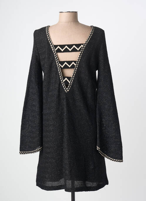 Rochie midi croială fluidă mâneci lungi negru PHO FIRENZE femme