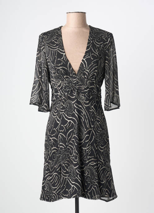 Rochie midi croială fluidă mâneci lungi negru JANE WOOD femme