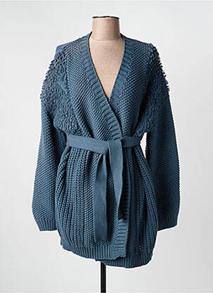 Vestă cu mâneci lungi croială cambrată albastru BEL AIR femme