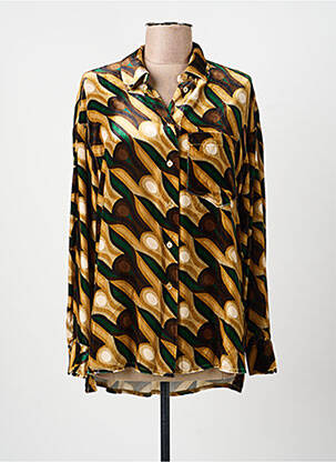 Cămașă imprimeu fantezie mâneci lungi maro MALIPARMI femme