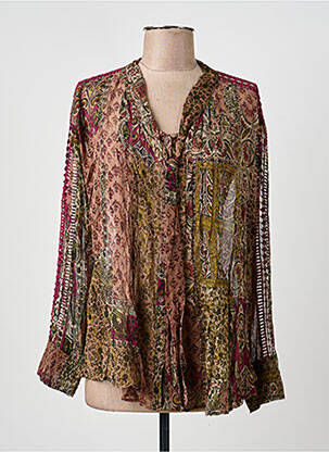 Cămașă imprimeu fantezie mâneci lungi violet BEL AIR femme