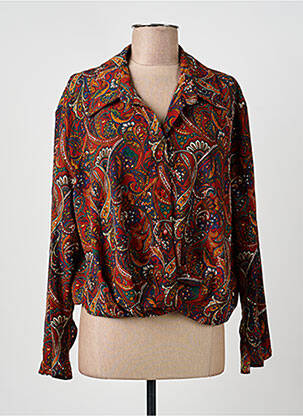 Cămașă imprimeu fantezie mâneci lungi maro BEL AIR femme