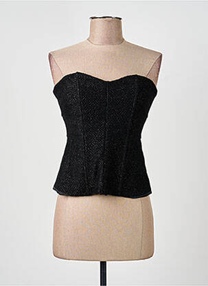 Top croială cambrată fără mâneci negru PHO FIRENZE femme