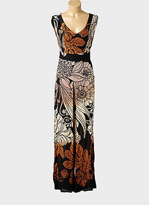 Salopetă-pantalon croială fluidă mâneci scurte negru ELEONORA AMADEI femme