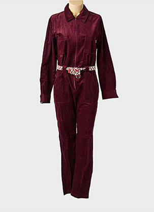 Salopetă-pantalon guler de bluză mâneci lungi violet LA PETITE FRANCAISE femeie