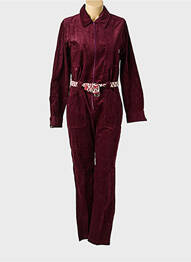 Salopetă-pantalon guler de bluză mâneci lungi violet LA PETITE FRANCAISE femme