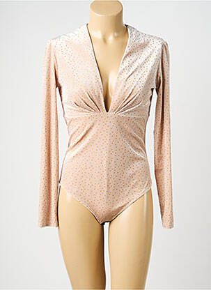 Body elasticitate mâneci lungi bej JANE WOOD femme