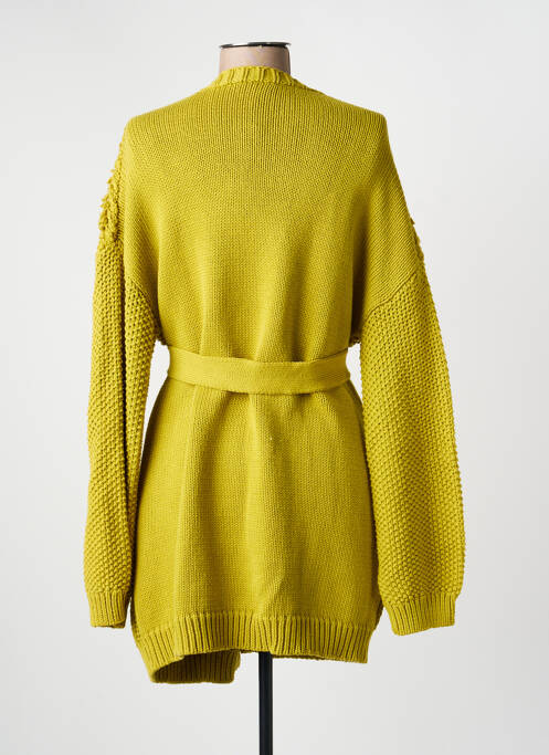 Vestă cu mâneci lungi croială cambrată verde BEL AIR femme