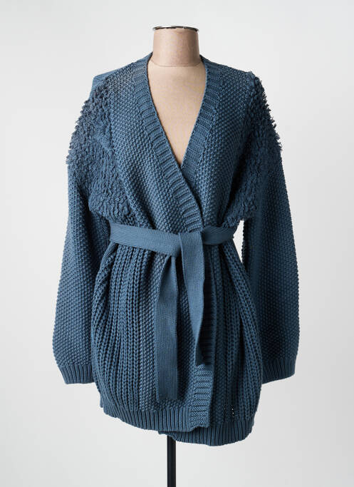 Vestă cu mâneci lungi croială cambrată albastru BEL AIR femme