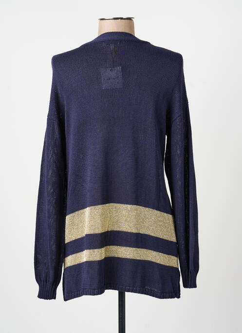 Vestă cu mâneci lungi guler în v albastru ODEMAI femme