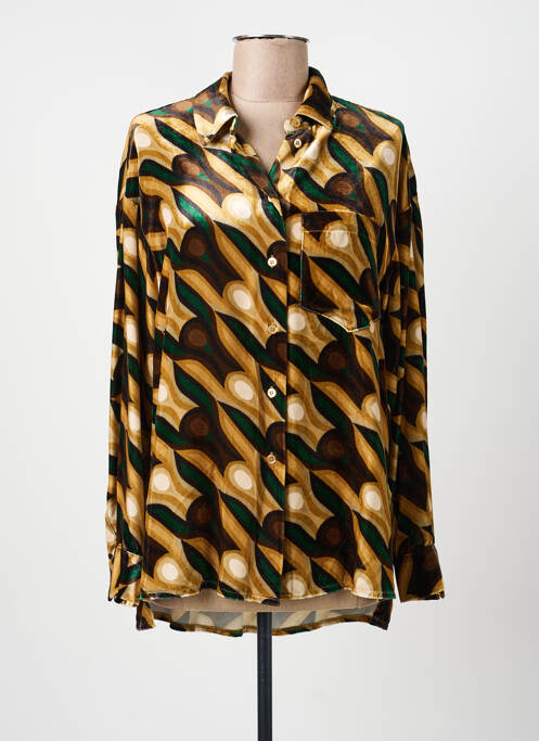 Cămașă imprimeu fantezie mâneci lungi maro MALIPARMI femme