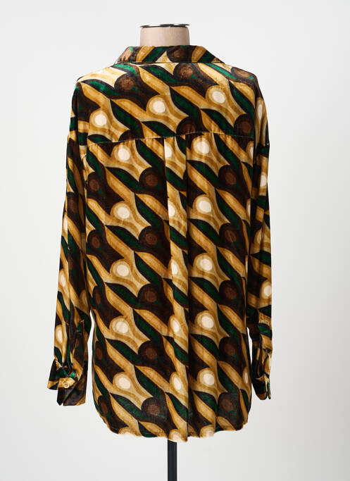 Cămașă imprimeu fantezie mâneci lungi maro MALIPARMI femme