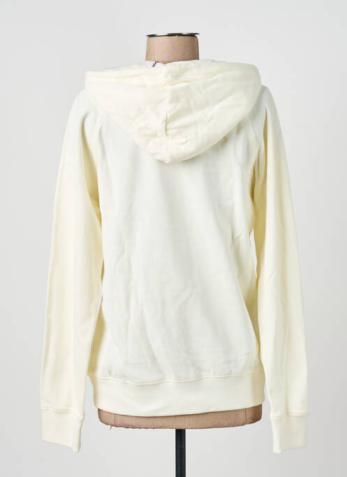 Hanorac cu glugă serigrafie flockată mâneci lungi alb LA PETITE FRANCAISE femme