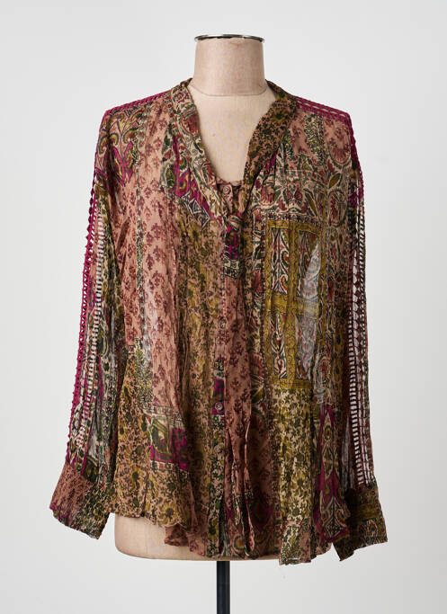 Cămașă imprimeu fantezie mâneci lungi violet BEL AIR femme