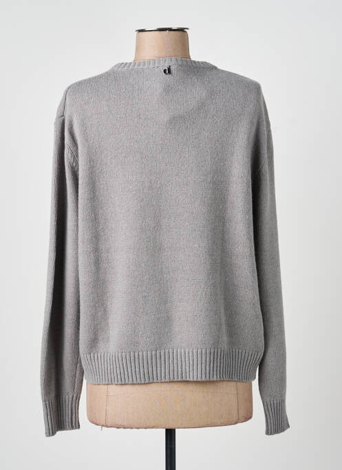 Pulover guler rotund mâneci lungi gri DIXIE femme