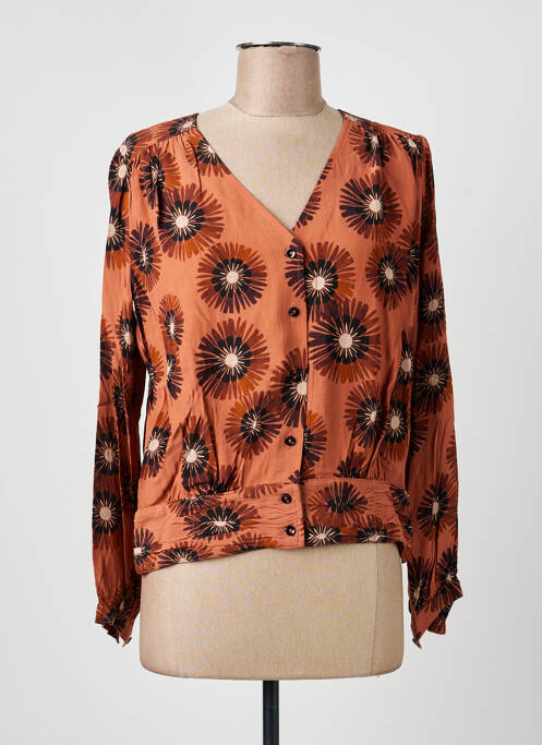 Cămașă croială cambrată mâneci lungi portocaliu LA PETITE FRANCAISE femme