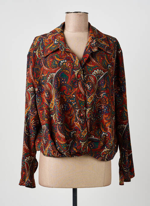 Cămașă imprimeu fantezie mâneci lungi maro BEL AIR femme