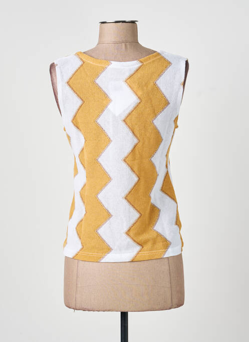 Top imprimeu fantezie fără mâneci portocaliu PHO FIRENZE femme