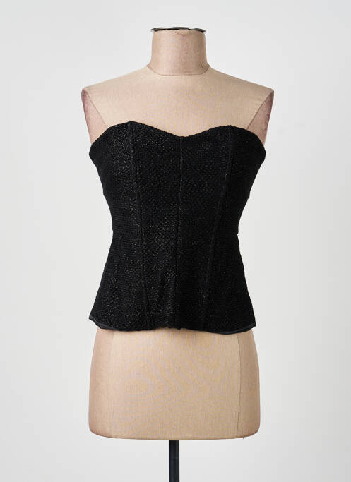 Top croială cambrată fără mâneci negru PHO FIRENZE femme