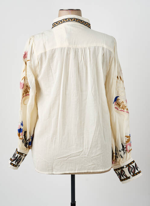 Cămașă imprimeu fantezie mâneci lungi bej SUMMUM femme