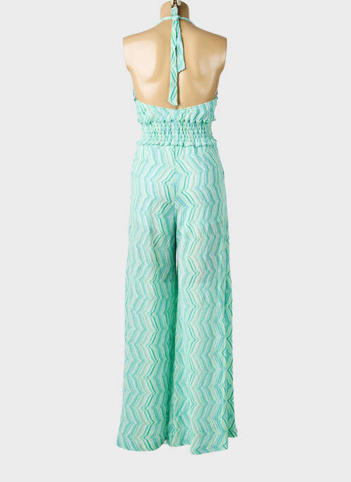 Salopetă-pantalon croială cambrată fără mâneci verde PHO FIRENZE femme