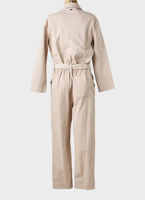 Salopetă-pantalon guler de bluză mâneci lungi bej LA PETITE FRANCAISE femme