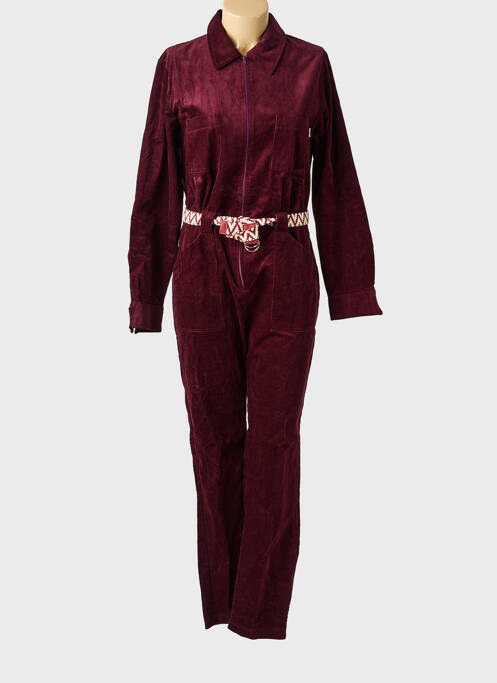 Salopetă-pantalon guler de bluză mâneci lungi violet LA PETITE FRANCAISE femme