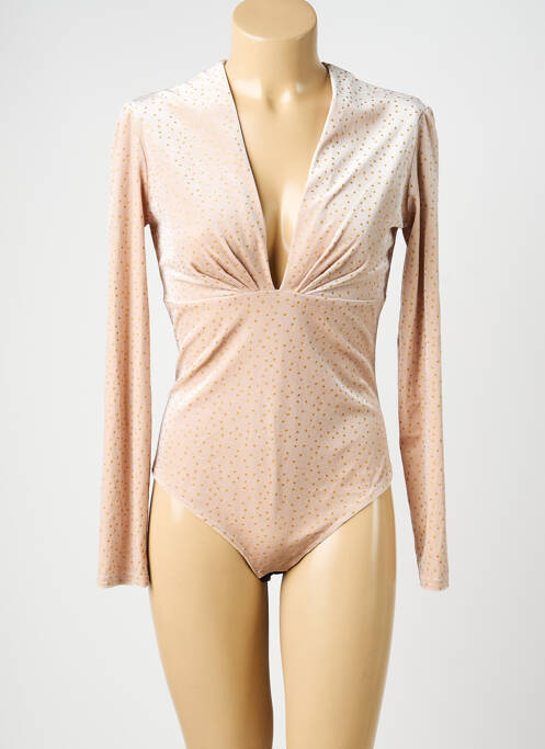 Body elasticitate mâneci lungi bej JANE WOOD femme