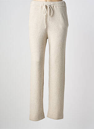 Pantalon slim talie elastică mărime normală bej BONNETERIE UNIVERSEL femeie