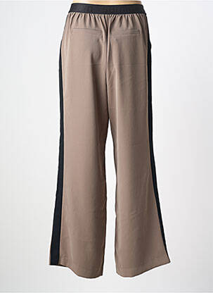Pantalon larg țesătură crep mărime normală maro SUMMUM femme