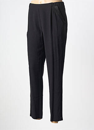 Pantalon drept țesătură crep mărime normală negru LA PETITE FRANCAISE femeie