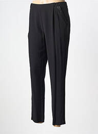 Pantalon drept talie elastică mărime normală negru LA PETITE FRANCAISE femeie
