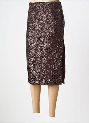 Fustă midi croială dreaptă maro DIXIE femme