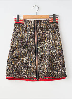 Fustă scurtă căptușeală maro TRICOT CHIC femeie