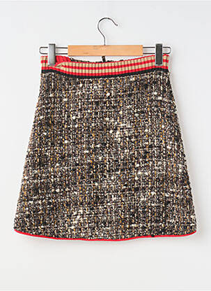 Fustă scurtă căptușeală maro TRICOT CHIC femeie