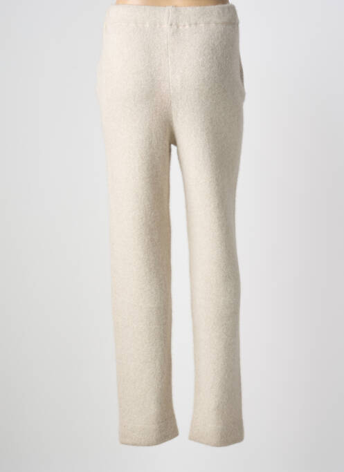 Pantalon slim talie elastică mărime normală bej BONNETERIE UNIVERSEL femme