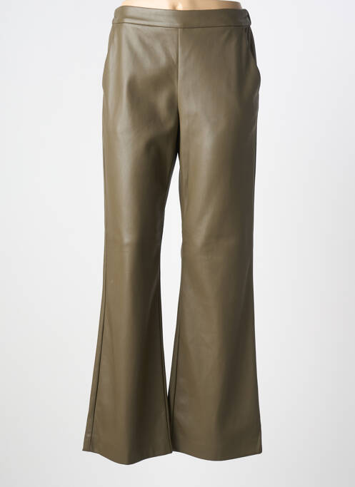 Pantalon evazat talie elastică mărime normală verde SUMMUM femme