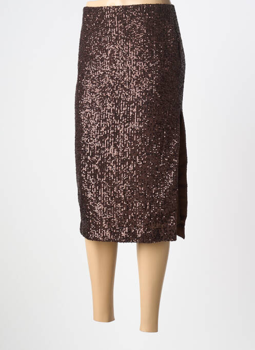 Fustă midi croială dreaptă maro DIXIE femme