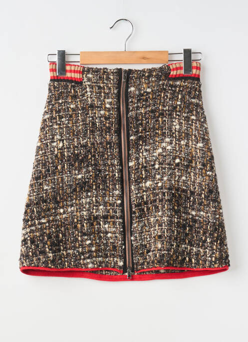 Fustă scurtă căptușeală maro TRICOT CHIC femme