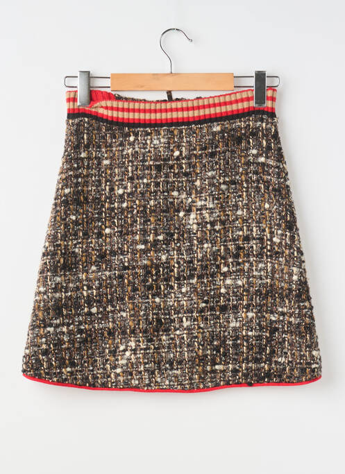 Fustă scurtă căptușeală maro TRICOT CHIC femme