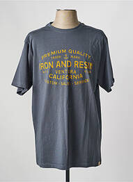 Tricou elasticitate mâneci scurte gri IRON AND RESIN homme